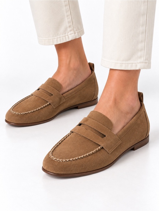 Kelsi Dagger Shoes - KELSI DAGGER Lens Almond Suede Loafers new condition size 8.5